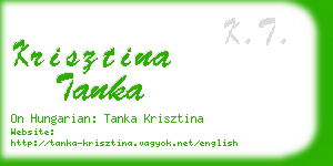 krisztina tanka business card